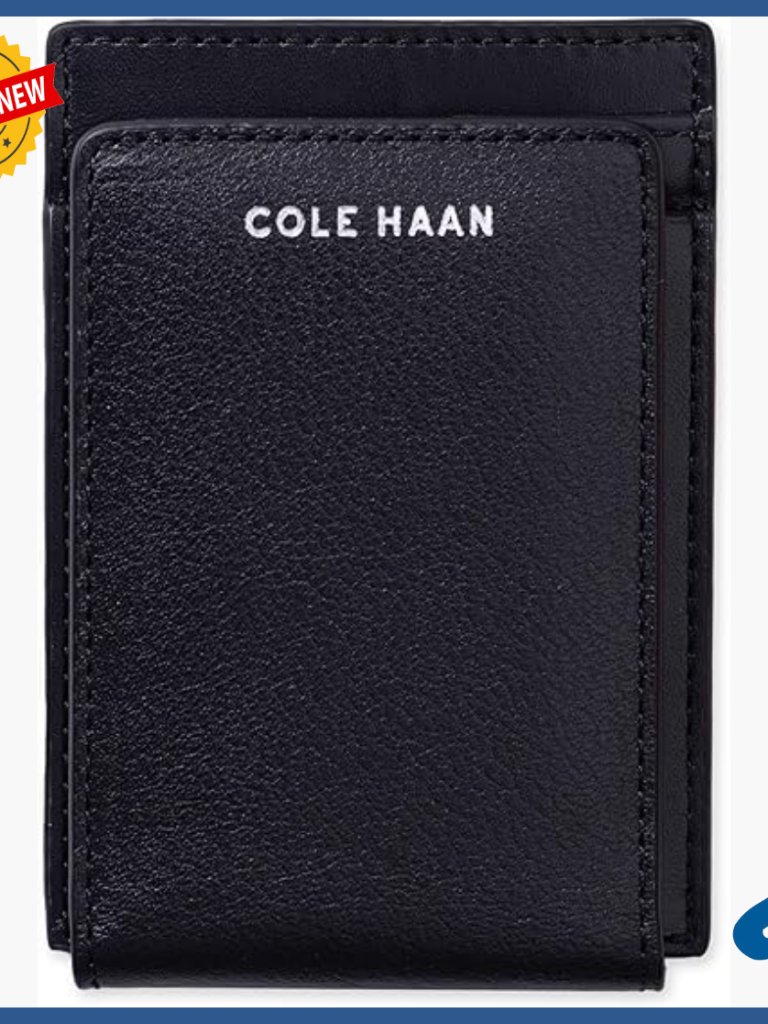Slim Leather Rfid Wallet With Magnetic Closure Front Pocket Design